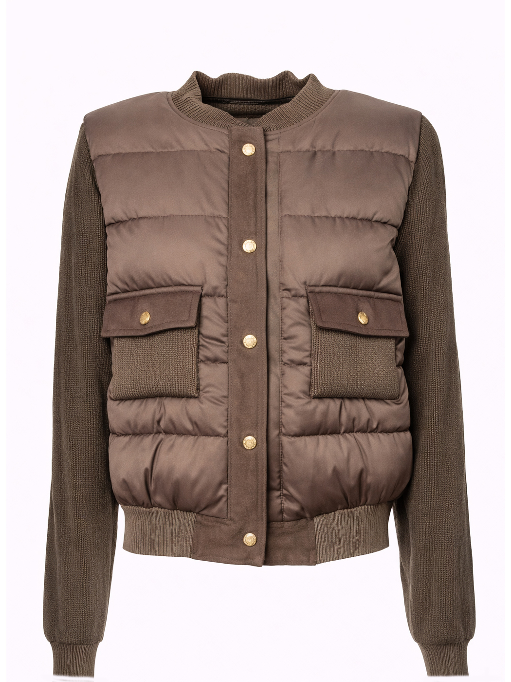 GIACCA CORTA MANICA IN MAGLIA,4 TG,100%PL,MADE IN PRC   - TAUPE